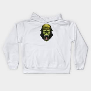 Angry Gorilla face Kids Hoodie